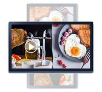 Schermo pubblicitario digitale a LED - Tabellone per le affissioni fissato al muro per ristoranti, visualizzazione orizzontale/verticale, pubblicazione remota/USB per video e immagini