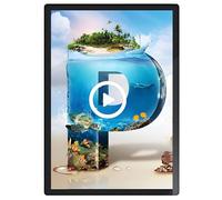 Schermo Pubblicitario LED per Negozio,Orizzontale/Verticale,Pubblicazione Remota/USB,a Parete/Incassato,Display LED per Pubblicità per Riproduzione Video/Immagini 27"