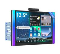 [Schermo QLED da 12.5’’ con LED laterali] AI Autoradio 2 DIN Android, 8GB+128GB, 4G LTE, Carplay Senza Fili & Android Auto, DSP & EQ a 36B, Audio 7.1.2 Canali, Ingresso HDMI, 2 Bluetooth, X10G225E
