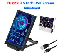 Schermo secondario IPS tipo C da 3,5 pollici per CPU del computer GPU RAM Display HDD Monitor LCD USB 320 * 480 liberamente AIDA64 Windows 10 11 Black