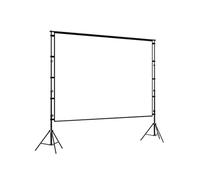 Schermo senza pieghe con sfondo nero con supporto | Diverse dimensioni da 60 a 150 pollici for home theater e intrattenimento all'aperto(100inch)