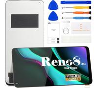 Schermo TFT di ricambio per Oppo Reno8 5G per display LCD Reno 8 5G per Reno8 5G Touch Screen Digitizer CPH2359 Kit di riparazione (nero, nessun riconoscimento delle impronte digitali)