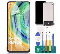 Schermo TFT per Oppo Reno6 5G LCD Display per Oppo Reno 6 5G Sostituzione dello schermo per Oppo Reno6 Touch Screen CPH2251 Digitalizzatore senza cornice (nero, senza riconoscimento delle impronte