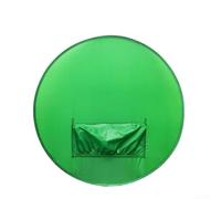 Schermo verde circolare, panno pieghevole in poliestere a doppio strato per fotografia, giochi, streaming, studio, soluzione di archiviazione compatta (75 cm)