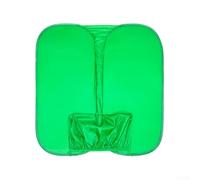 Schermo verde portatile pieghevole progettato per l'uso della sedia con doppi pannelli e panno in poliestere resistente alle pieghe, include borsa per il trasporto per la produzione video