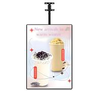 Schermo verticale fissato al muro retroilluminato del menu della scatola luminosa del LED per i negozi del ristorante