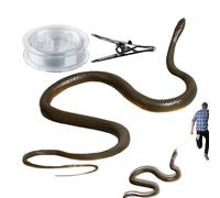 Scherzo con Il Serpente su Una Corda - Scherzo con Il Serpente, Serpente Realistico | Serpente bavaglio con Clip a Corda Giocattolo Serpente Oggetti di Scena Serpente Finto Scherzo per Halloween