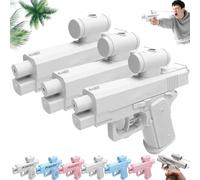 Scherzo pistola ad acqua bidirezionale, 3 pezzi pistola ad acqua spray scherzo anteriore e posteriore, 2025 nuovo divertente giocattolo scherzo per ufficio e scuola (solido - bianco X3)