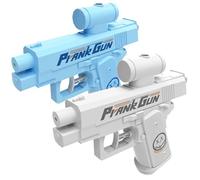 Scherzo pistola ad acqua bidirezionale, lo scherzo della pistola ad acqua può spruzzare da davanti e dietro, inverso su entrambi i lati, nuova pistola ad acqua a due vie compulsiva per gli amanti