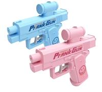 Scherzo pistola ad acqua bidirezionale, lo scherzo della pistola ad acqua può spruzzare da davanti e dietro, inverso su entrambi i lati, nuova pistola ad acqua a due vie compulsiva per gli amanti