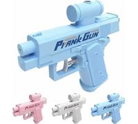 Scherzo pistola ad acqua bidirezionale, spruzzatore d'acqua scherzo inversa su entrambi i lati, nuova mini pistola scherzo 2025, può spruzzare dalla parte anteriore e posteriore (blu)