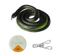Scherzo Serpente,Figurina scherzosa da 120 centimetri - Serpente giocattolo con cordino e clip | per Bambini Adulti il Pesce d'Aprile Halloween Scuola Casa Giochi