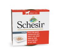 Schesir 6 x 150 g Alimento umido per cani - Pollo e Manzo