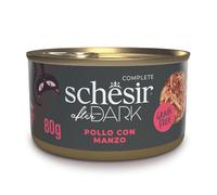 Schesir After Dark Cat filetti in brodo Grain Free 80 g Pollo con manzo - confezione da 12 pezzi - Cibo umido per gatti - 1° ORDINE? scegli lo sconto BZR5 / BZR20 + 200 punti fedeltà