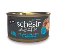 Schesir After Dark Cat filetti in brodo Grain Free 80 g - Pollo con uovo di quaglia - Confezione da 12 pezzi - 1° ORDINE? scegli lo sconto BZR5 / BZR20 + 200 punti fedeltà