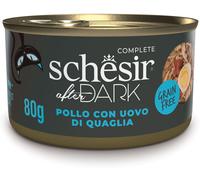 Schesir After Dark Cat Lattina Multipack 12x80G POLLO CON UOVO DI QUAGLIA