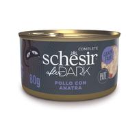 Schesir After Dark Cat Patè Grain Free 80 g - Pollo con anatra - Confezione da 12 pezzi - Cibo umido per gatti - 1° ORDINE? scegli lo sconto BZR5 / BZR20 + 200 punti fedeltà