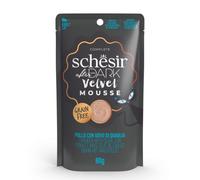 Schesir After Dark Cat Velvet Mousse Grain Free 80 g - Pollo con uovo di quaglia - Confezione da 12 pezzi - Cibo umido per gatti - 1° ORDINE? scegli lo sconto BZR5 / BZR20 + 200 punti fedeltà