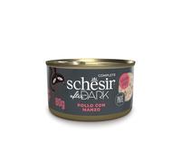 Schesir After Dark, Filetti di Pollo con Manzo in Patè, Alimento Umido Completo per Gatti, in Lattina, Grain Free, Alto Contenuto di Proteine, Fonte di Idratazione, 12 x 80 g