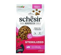 Schesir Animal Monoprotein Sterilized Prosciutto, Croccantini per Gatti Adulti Sterilizzati, Alimento Secco Monoproteico, Vitamine Aggiunte, Senza Conservanti e Coloranti, 1,5 kg