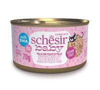 Schesir Baby Cat Mousse Grain Free 70 g - Pollo con fegato di pollo - Confezione da 12 pezzi - 1° ORDINE? scegli lo sconto BZR5 / BZR20 + 200 punti fedeltà