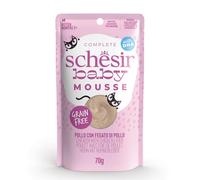 Schesir Baby Cat Mousse Grain Free 70 g Pollo con fegato di pollo - confezione da 12 pezzi - Cibo umido per gatti - 1° ORDINE? scegli lo sconto BZR5 / BZR20 + 200 punti fedeltà