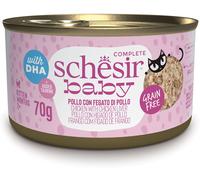 SCHESIR Baby Kitten Lattina Multipack 12x70G POLLO CON FEGATO DI POLLO