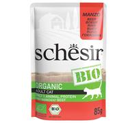 Schesir Bio Buste 8 x 85 g Umido per gatto - Manzo bio