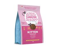 Schesir Born Carnivore Baby, al gusto Pollo e Uovo, Crocchette per gattini, crocchette Cotte al forno (Sacco da 1,25kg)