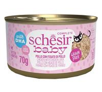 SCHESIR Baby Kitten Lattina Multipack 12x70G POLLO CON FEGATO DI POLLO