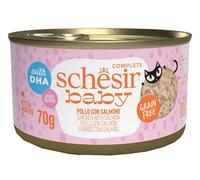 SCHESIR Baby Kitten Lattina Multipack 12x70G POLLO CON SALMONE