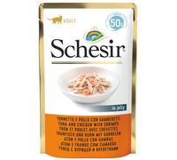 SCHESIR Cat Busta Multipack 30x50G TONNETTO E POLLO CON GAMBERETTI