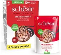 SCHESIR Cat Busta Multipack 6x85G TONNETTO CON GAMBERETTI