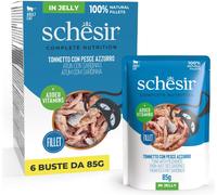 SCHESIR Cat Busta Multipack 6x85G TONNETTO CON PESCE AZZURRO