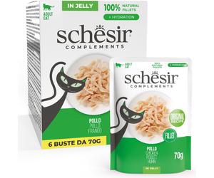 Schesir Cat Complements Busta Multipack 6x70G POLLO