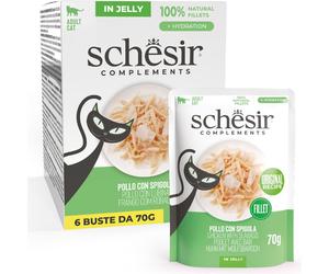 Schesir Cat Complements Busta Multipack 6x70G POLLO CON SPIGOLA