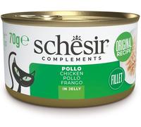 SCHESIR Cat Complements Lattina Multipack 12x70G POLLO