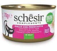 Schesir Cat Complements Lattina Multipack 12x70G POLLO CON PROSCIUTTO