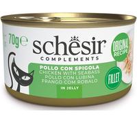 Schesir Cat Complements Lattina Multipack 12x70G POLLO CON SPIGOLA