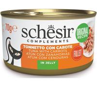 SCHESIR Cat Complements Lattina Multipack 12x70G TONNETTO CAROTE