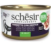 Schesir Cat Complements Lattina Multipack 12x70G TONNETTO CON DENTICE