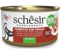 SCHESIR Cat Complements Lattina Multipack 12x70G TONNETTO CON TRIGLIA
