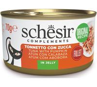 SCHESIR Cat Complements Lattina Multipack 12x70G TONNETTO ZUCCA