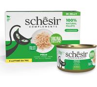 Schesir Cat Complements Lattina Multipack 6x70G POLLO