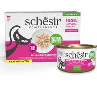 SCHESIR Cat Complements Lattina Multipack 6x70G POLLO CON PROSCIUTTO