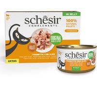 SCHESIR Cat Complements Lattina Multipack 6x70G TONNO CON ALOE