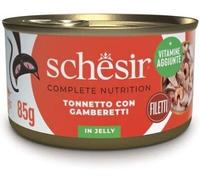Schesir Cat Complet Tonnetto con Gamberetti in Gelatina Lattina 85 gr