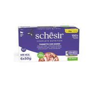 Schesir Piccole Razioni in Gelatina 6 x 50 g - Tonnetto con Filetti di Manzo