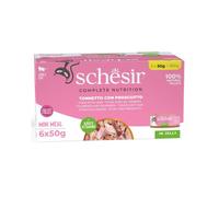 Schesir Complete Nutrition Filetti in gelatina 6 x 50 g - Tonnetto con prosciutto