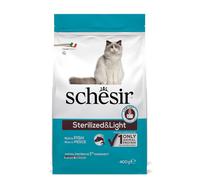 Schesir Cat Dry Sterilised & Light Pesce - 400 gr - Cibo monoproteico gatto - 1° ORDINE? scegli lo sconto BZR5 / BZR20 + 200 punti fedeltà